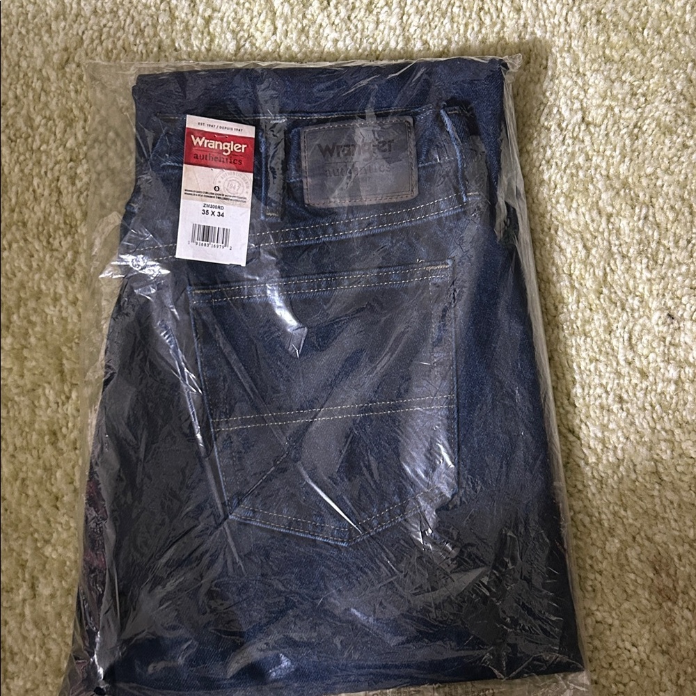 Wrangler Authentic Dark Blue Denim Jeans